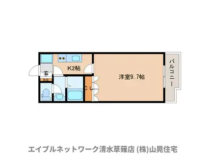 ビーアンビ(1K/1階)の間取り写真