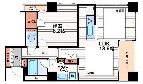 アルグラッドザ・タワー心斎橋(1LDK/31階)の間取り写真