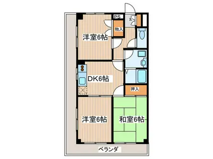 グロスファミーレ(3DK/3階)の間取り写真