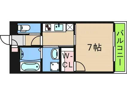 シービヤンネトール(1K/2階)の間取り写真