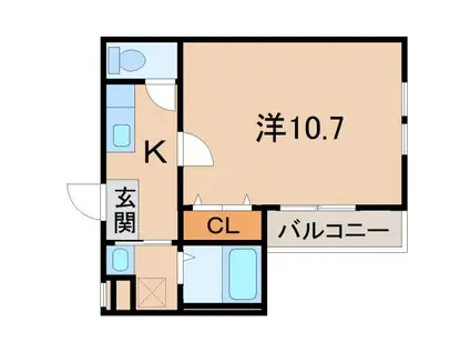 フェリズ二俣川(1LDK/3階)の間取り写真