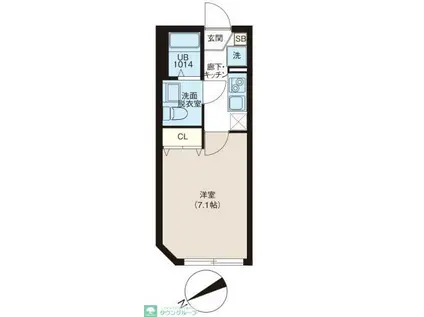 レピュア西巣鴨駅前レジデンス(1K/4階)の間取り写真