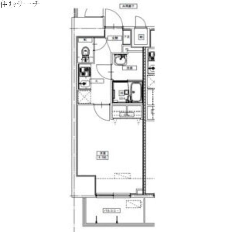 S-RESIDENCE四日市駅前COULEUR(1K/8階)の間取り写真