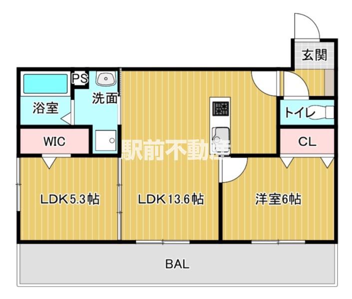 D-ROOM平田台(2LDK/2階)の間取り写真