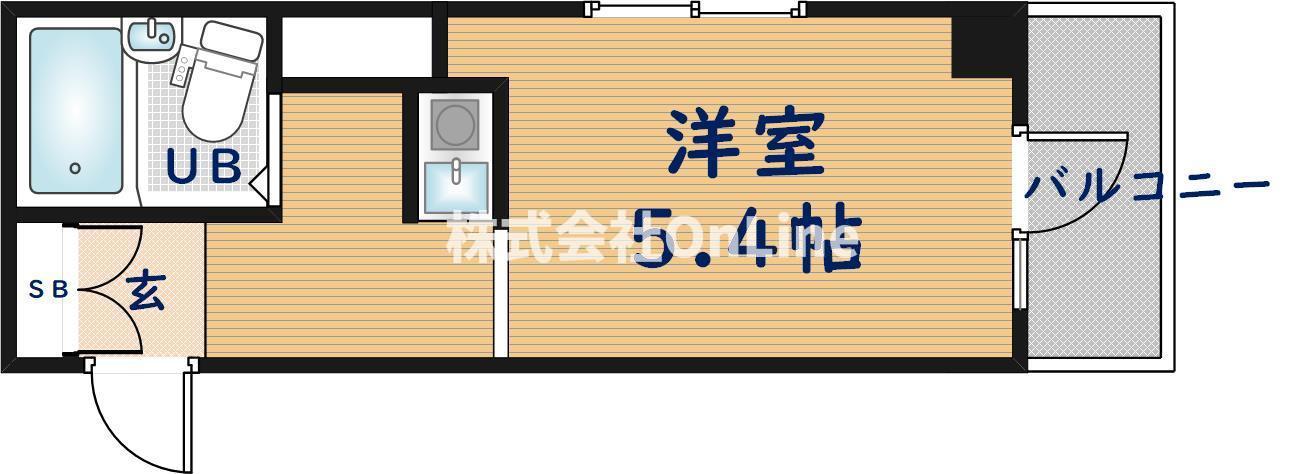 パークサイド上本町駅前(ワンルーム/6階)の間取り写真
