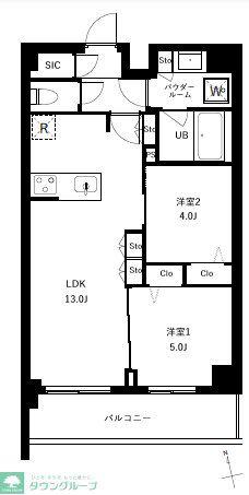 アーバンパーク船堀II(2LDK/5階)の間取り写真
