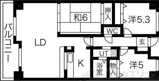 アビタシオン橋本II(3LDK/5階)の間取り写真