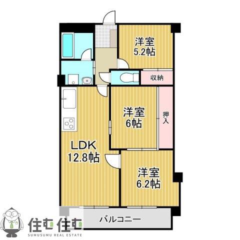 サフィニアMI(3LDK/3階)の間取り写真