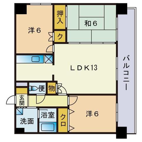 レ・リヴラン(3LDK/4階)の間取り写真