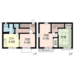 コアロードM(3DK/1階)の間取り写真