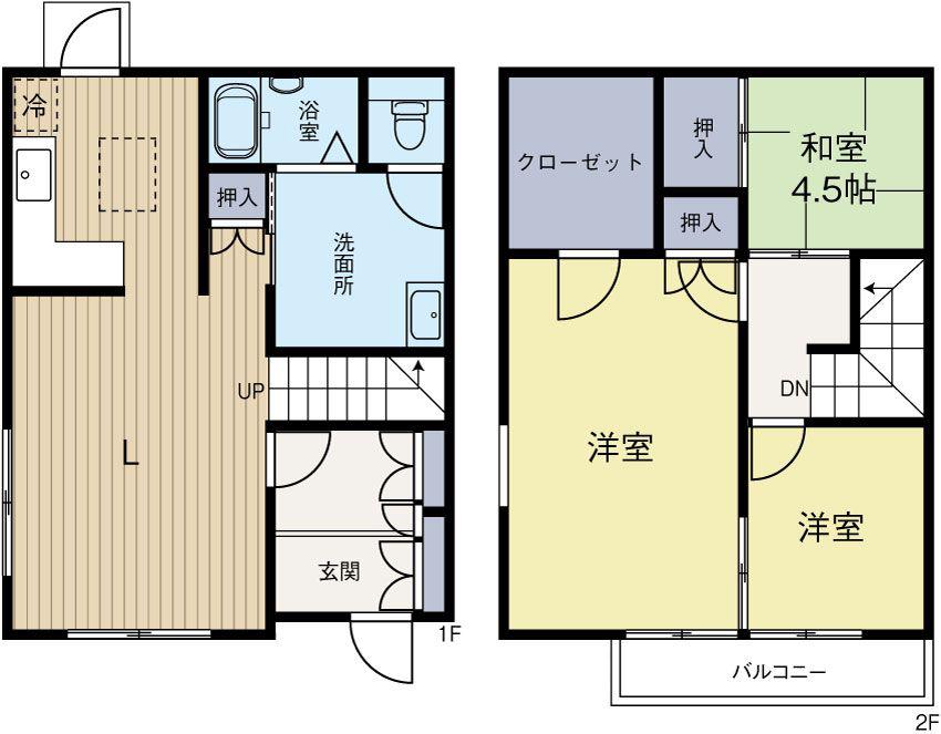 フレグランス(3LDK/1階)の間取り写真