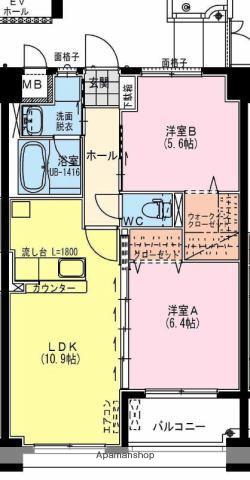 ヴェルディ(2LDK/5階)の間取り写真