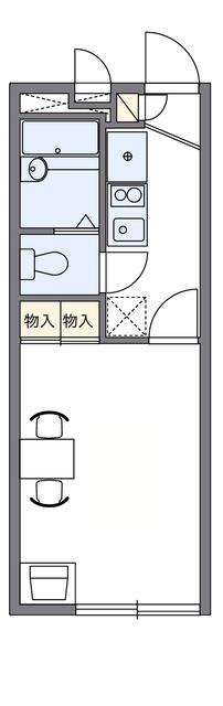 レオパレスフレンズII(1K/1階)の間取り写真