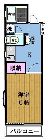 ヴェールハイツ(1K/2階)の間取り写真