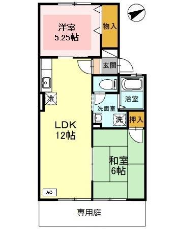 グランメゾン・I A棟(3DK/1階)の間取り写真