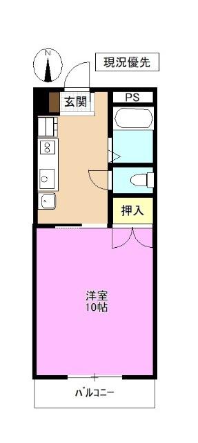 スリーパーシモンズパレス(1K/1階)の間取り写真