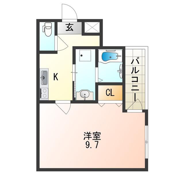 フジパレス新深江VIII番館(1K/2階)の間取り写真