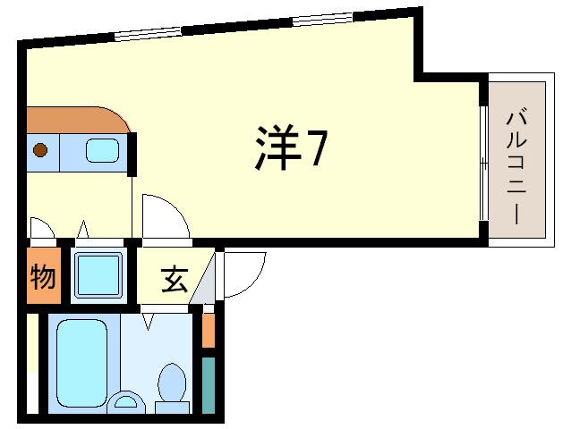EXE・ASHIYA(ワンルーム/3階)の間取り写真