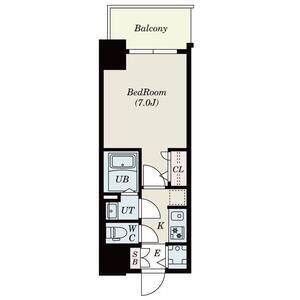 S-RESIDENCE難波大国町UNO(1K/14階)の間取り写真