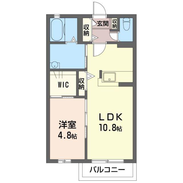 ペガサス A(1LDK/2階)の間取り写真
