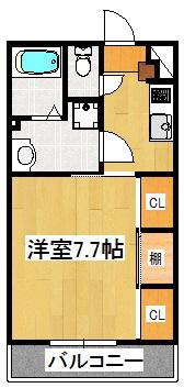 リブリ・MOMO(1K/3階)の間取り写真