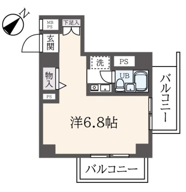 ライオンズプラザヨコハマ戸部(ワンルーム/3階)の間取り写真