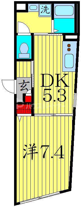 HALE OTSUKA(1DK/4階)の間取り写真