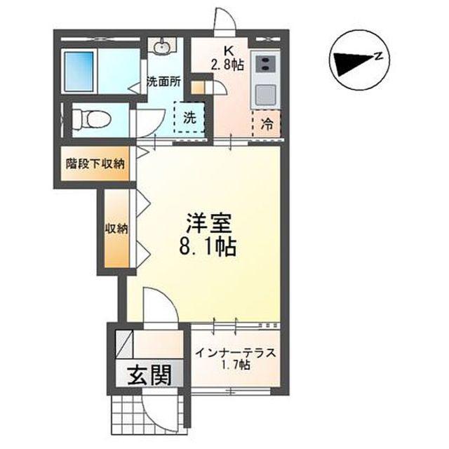 ESPERANZA秦野(1K/1階)の間取り写真