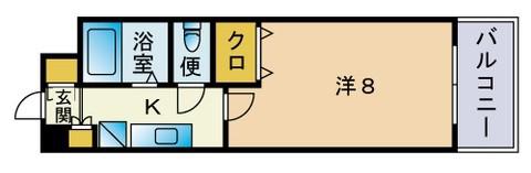 STUDIO APARTMENT KICHI(1K/2階)の間取り写真