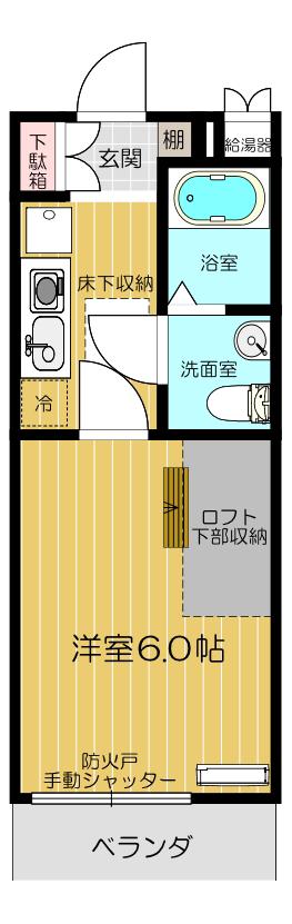 KTメゾン(1K/1階)の間取り写真