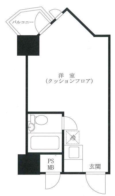 東京ベイビュウ(ワンルーム/4階)の間取り写真