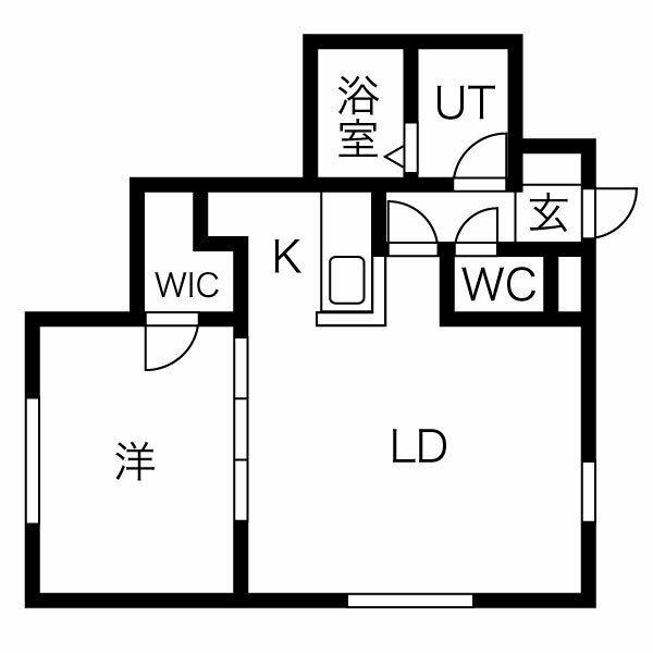 スノーチャイルド一番町(1LDK/2階)の間取り写真