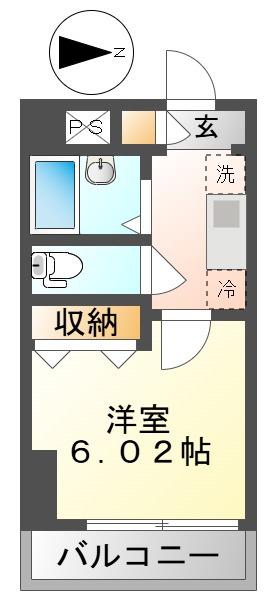 びおら女子学生寮(1K/4階)の間取り写真