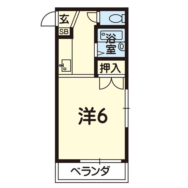 ライズ岡田町(1K/3階)の間取り写真