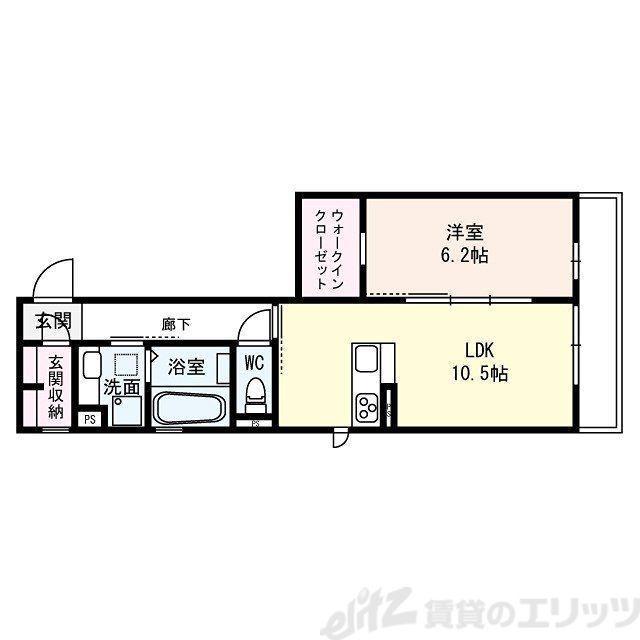 ARTIO(1LDK/3階)の間取り写真