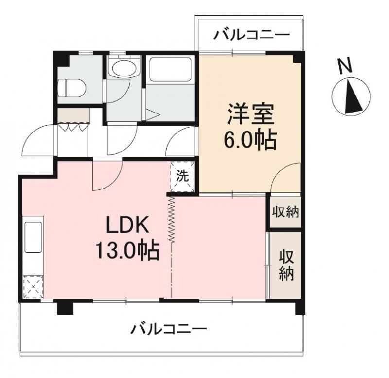 住吉ハイツ 3F(1LDK/3階)の間取り写真