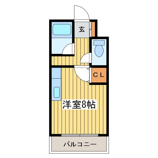 ハーモパレス札幌(ワンルーム/2階)の間取り写真