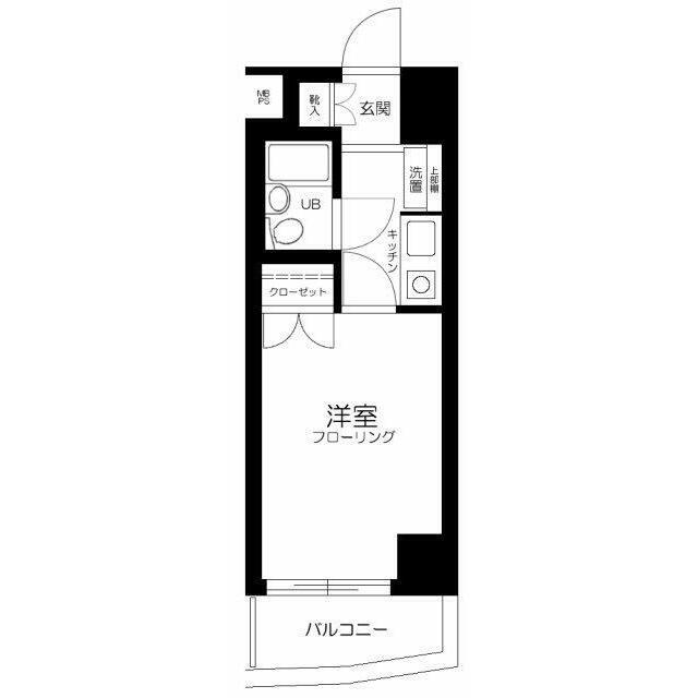 ステージ西蒲田(1K/2階)の間取り写真