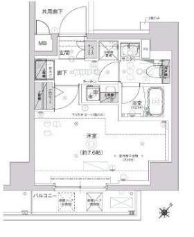CREST TAPP SHIN-YOKOHAMA 911(1K/9階)の間取り写真