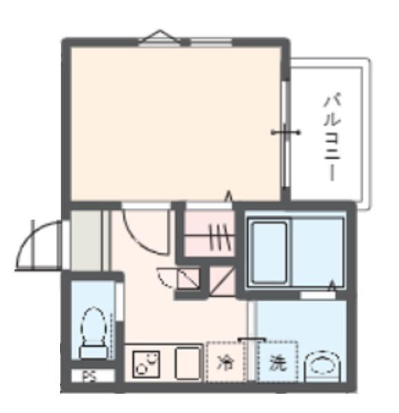 MELDIA蒲田III(1K/3階)の間取り写真