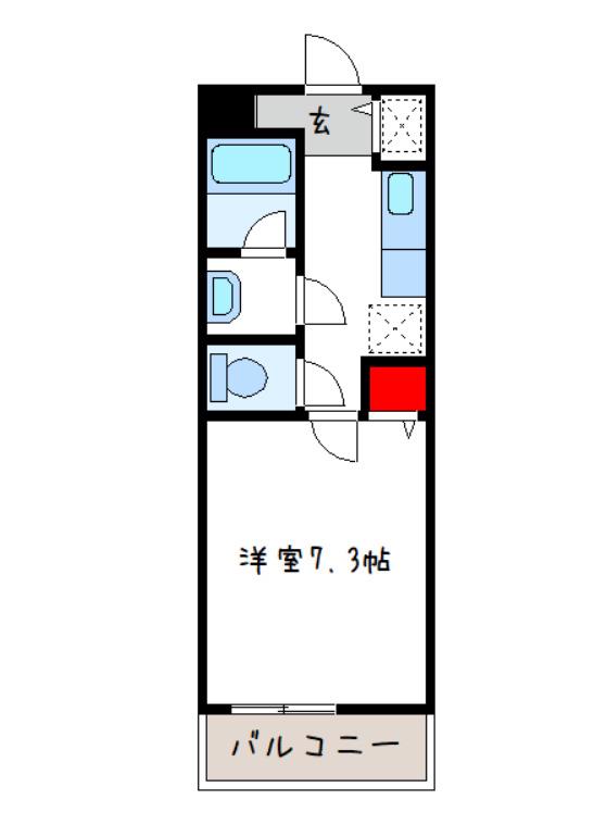 ベルドミール末広III番館(1K/1階)の間取り写真