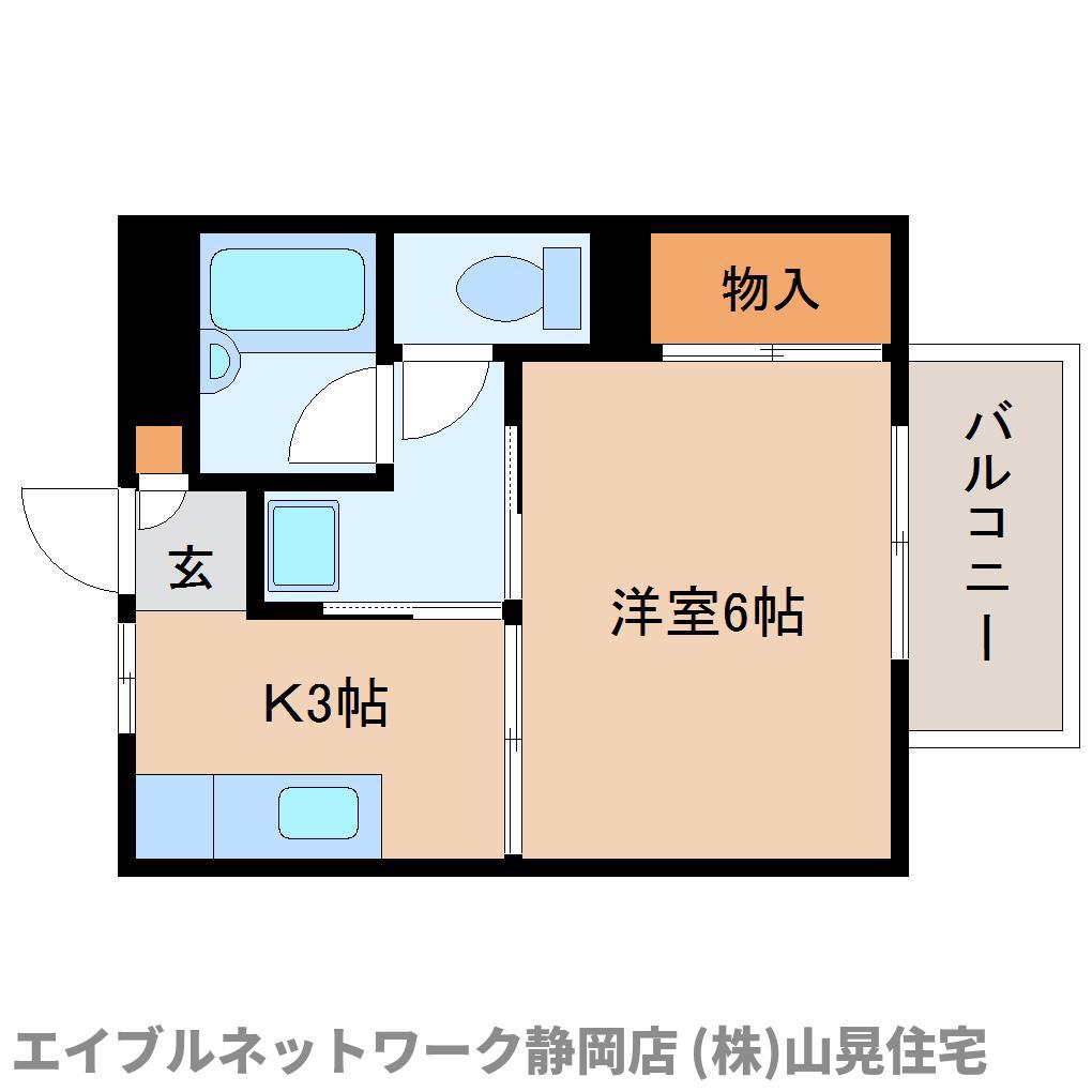 クレストール田中III(1K/1階)の間取り写真