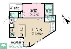 グランニール梅ヶ丘(1LDK/1階)の間取り写真