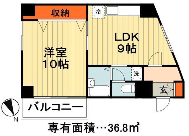 サンクレールコート(1LDK/2階)の間取り写真