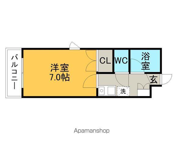 ファミール井ヶ谷B(1K/1階)の間取り写真