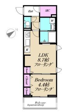メゾンTSUKUI(1LDK/1階)の間取り写真
