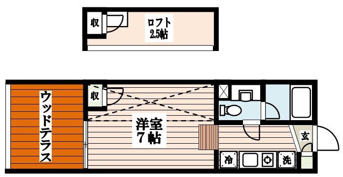 レジデンス光和109(ワンルーム/1階)の間取り写真