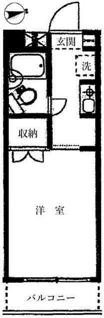 上野町ビル(1K/3階)の間取り写真