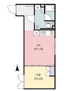 リトルズLAPIS神楽坂(1DK/3階)の間取り写真