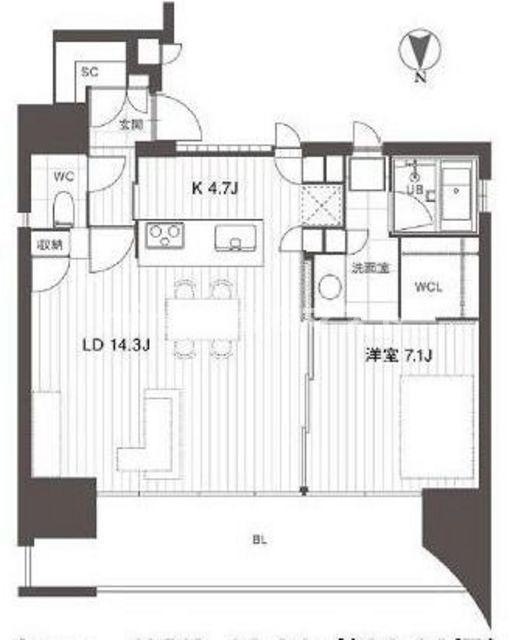 VALTHAUS(1LDK/5階)の間取り写真